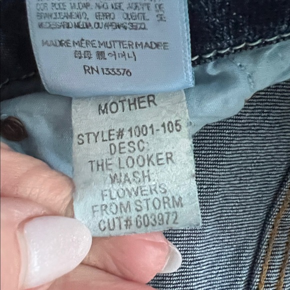MOTHER Denim Women's The Looker Skinny Jeans in Flowers From the Storm Size 27 - Picture 9 of 9